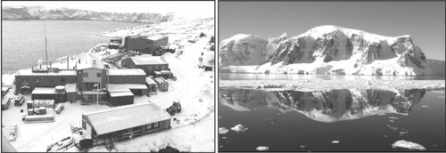 美国在南极的三大研究基地之一“帕默”站         南极纽马亚水道(Neumayer Channel)